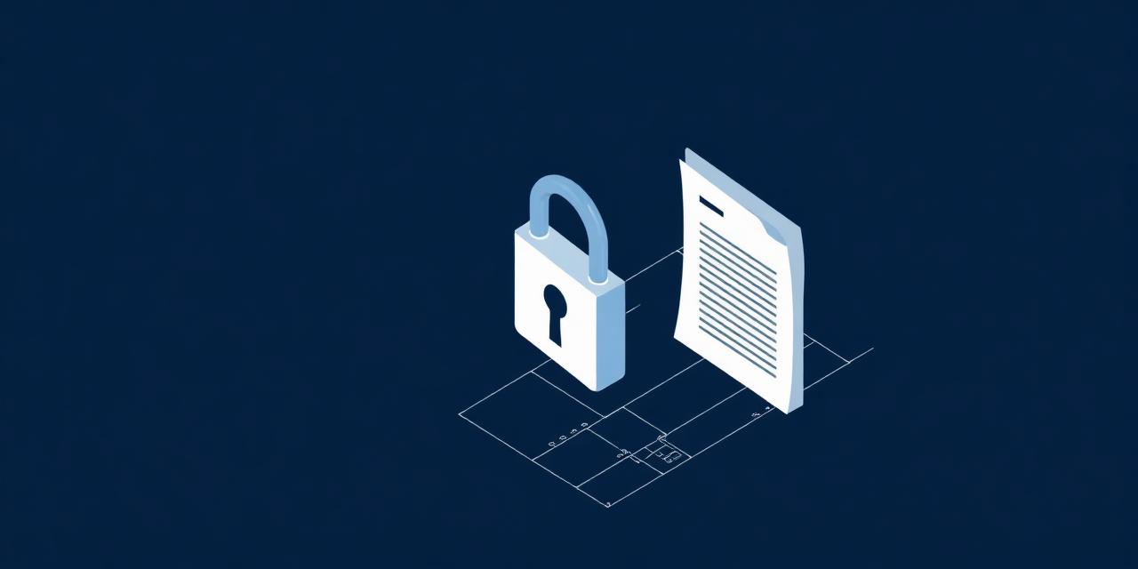 Illustration of local document storage with a secure lock